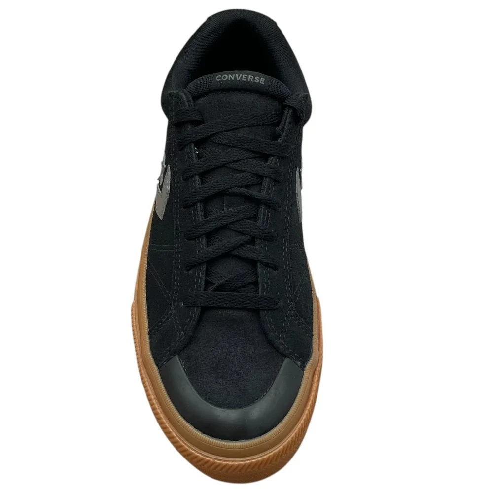 Converse Mens‎ Suede Skate Sneakers Size 10 Black Gum Sole Sport Casual Lace up - Picture 3 of 12